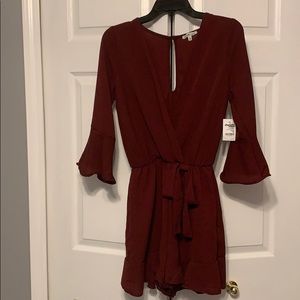 Burgundy Romper